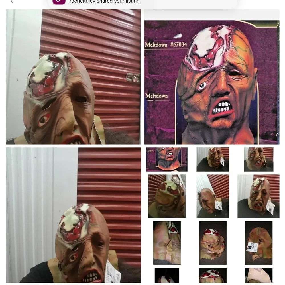 NW VINTAGE 1997 MELTDOWN MASK Latex Prop by Monster Costume Mask ILLUSIONS